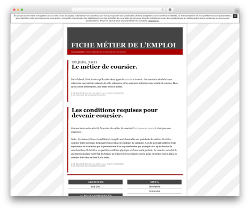 WordPress theme Custom - fichemetiercoursier.unblog.fr