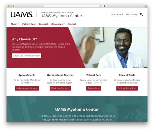 WordPress theme Genesis - curingmyeloma.net