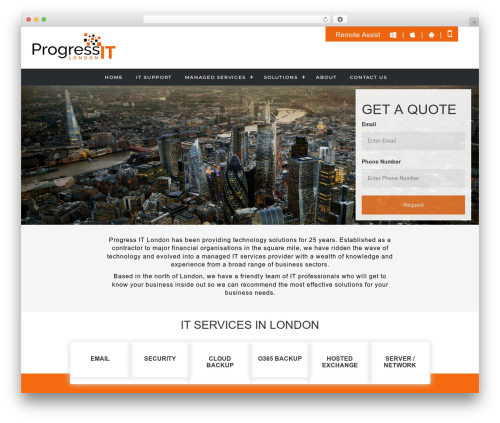 WordPress theme Gordon Mackay Default Theme - progressit.london