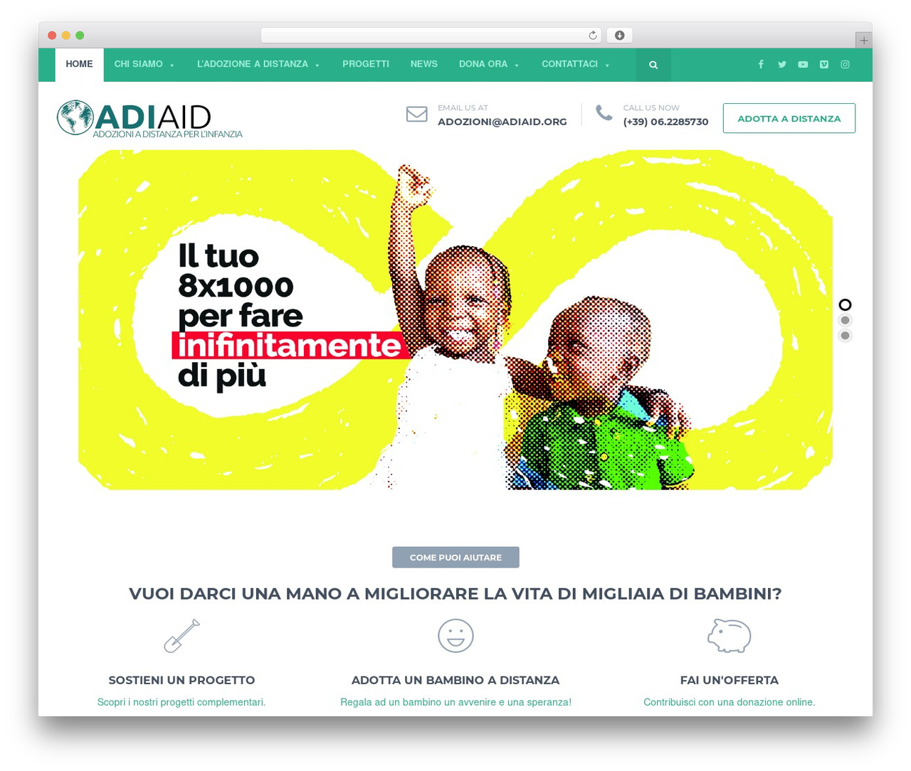 WordPress theme HelpingHands - adiaid.org