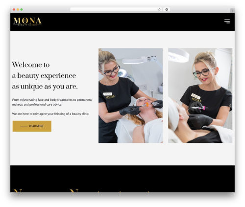 WordPress theme Sana - monabeautyclinic.co.uk