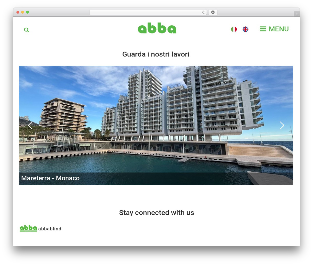 Bridge WordPress theme - abbablind.com