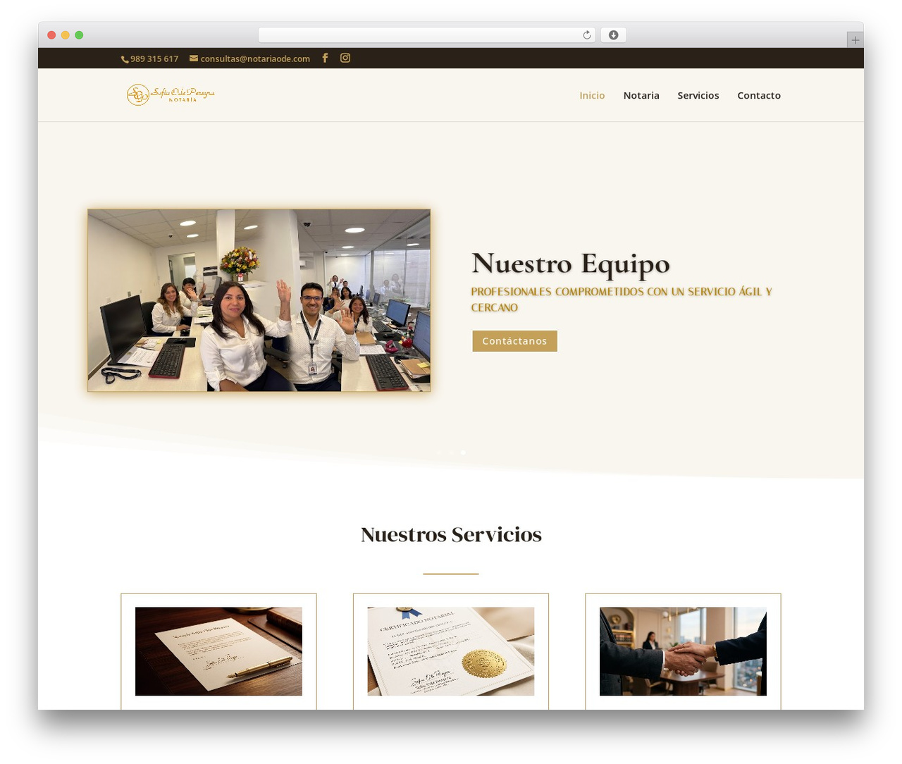 Divi WordPress theme - notariaode.com