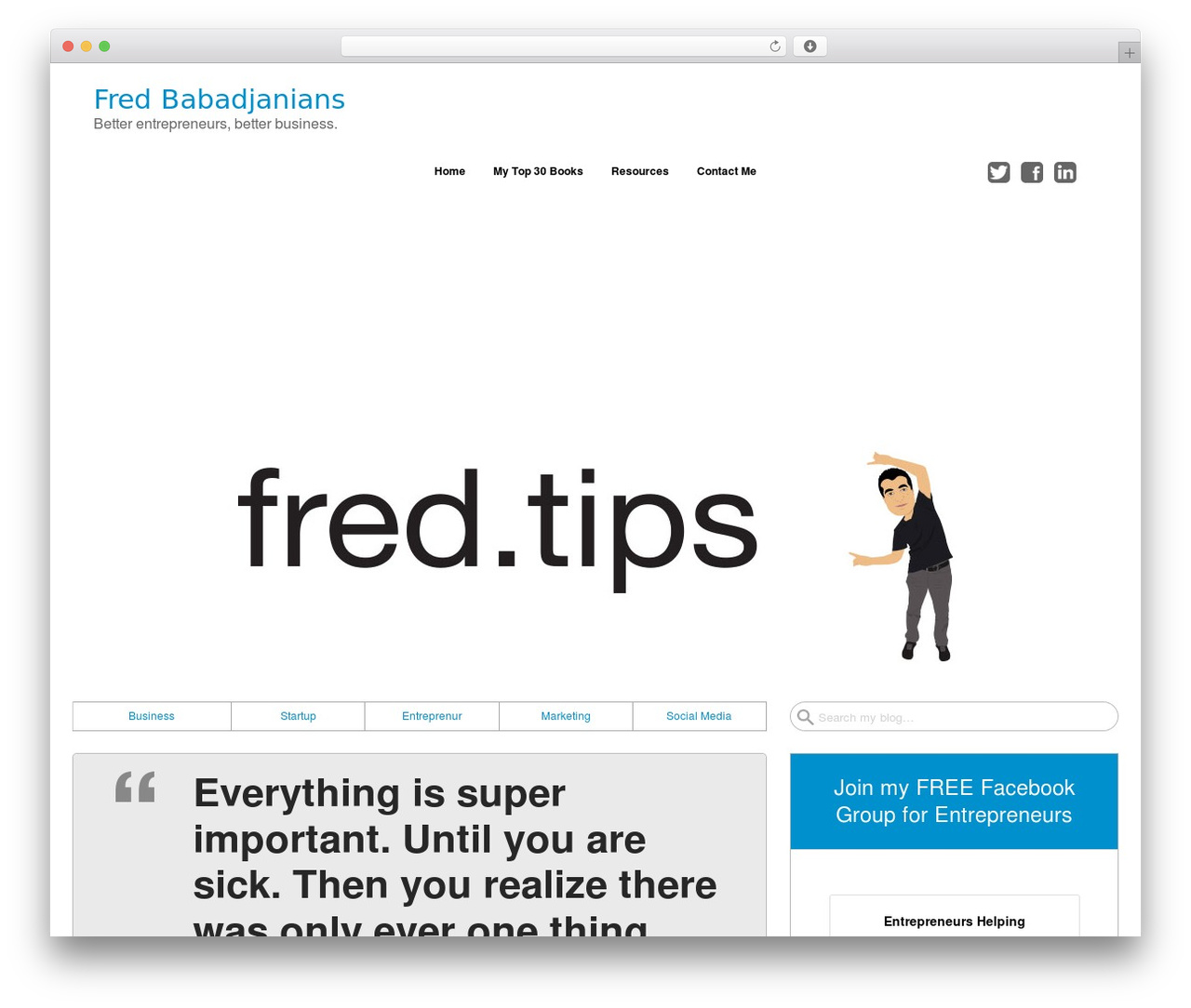 Get Noticed! WordPress theme - fred.tips
