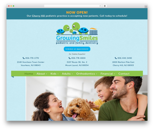 Practice WordPress theme - mygrowingsmile.com