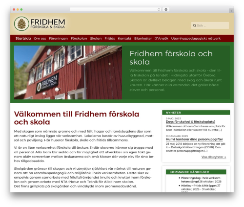 Tema Fridhem WordPress theme - fridhemsskolan.se