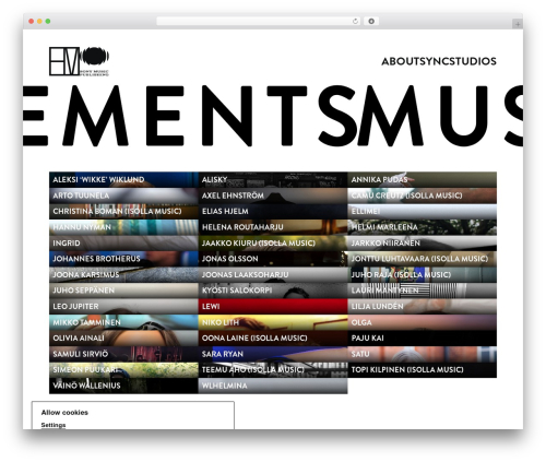 Air cookie WordPress plugin - elementsmusic.fi