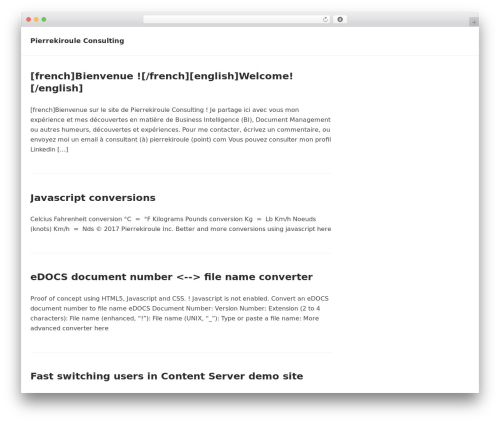 WP theme Devroot - pierrekiroule.com