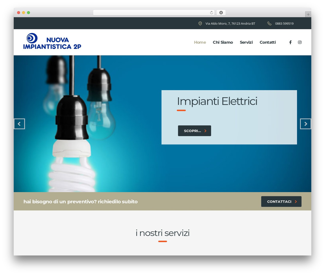 Consulting theme WordPress - nuovaimpiantistica2p.it