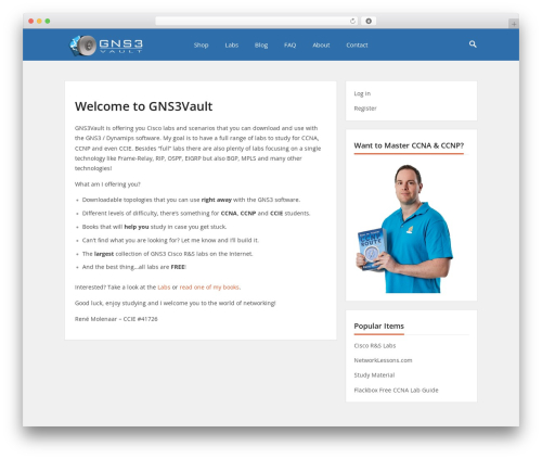 VT Blogging WordPress blog theme - gns3vault.com
