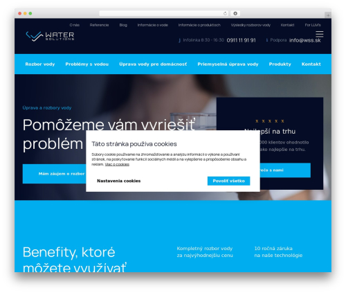 WaterSolutions WordPress theme design - watersolutions.sk