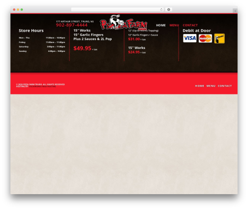 WordPress theme pizzafarm - pizzafarmtruro.ca