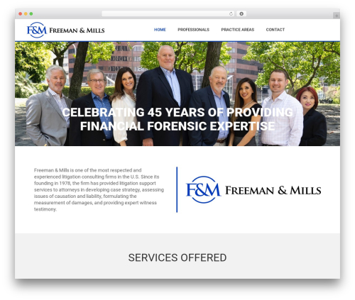 Freeman WordPress theme - freemanmills.com