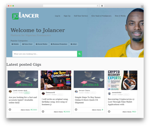 Theme WordPress PricerrTheme - jolancer.com