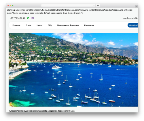 WordPress theme transfer - transfer-from-nice.com