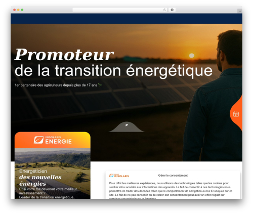 WordPress theme App Theme - irisolaris.com