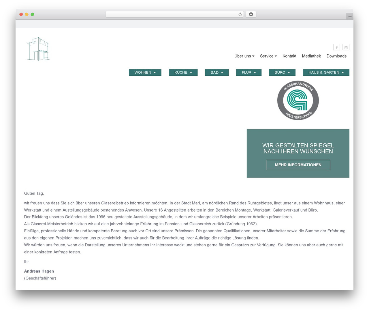 WordPress theme Decor - glashagen.de