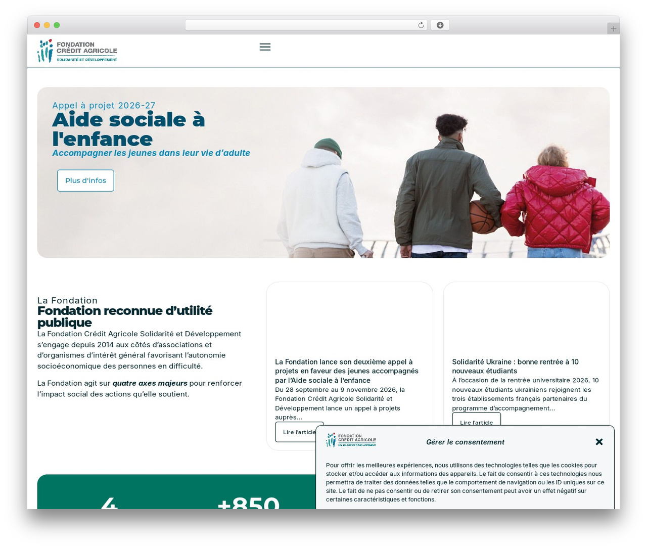 WordPress theme Hello Elementor Child - fondation-ca-solidaritedeveloppement.org