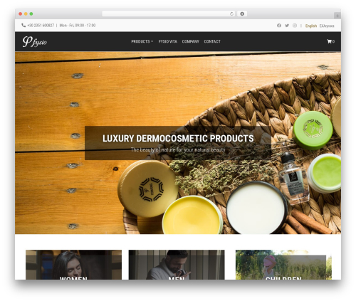 WordPress theme Neto - fysiocosmetics.com