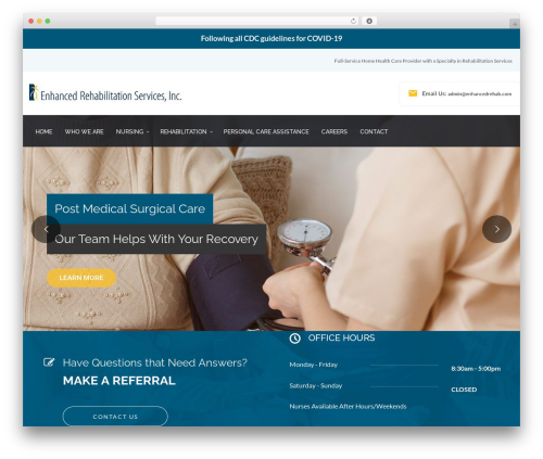 Best WordPress theme Health - enhancedrehab.com