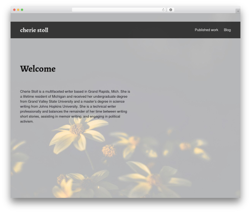 Chaplin theme WordPress - cheriestoll.com