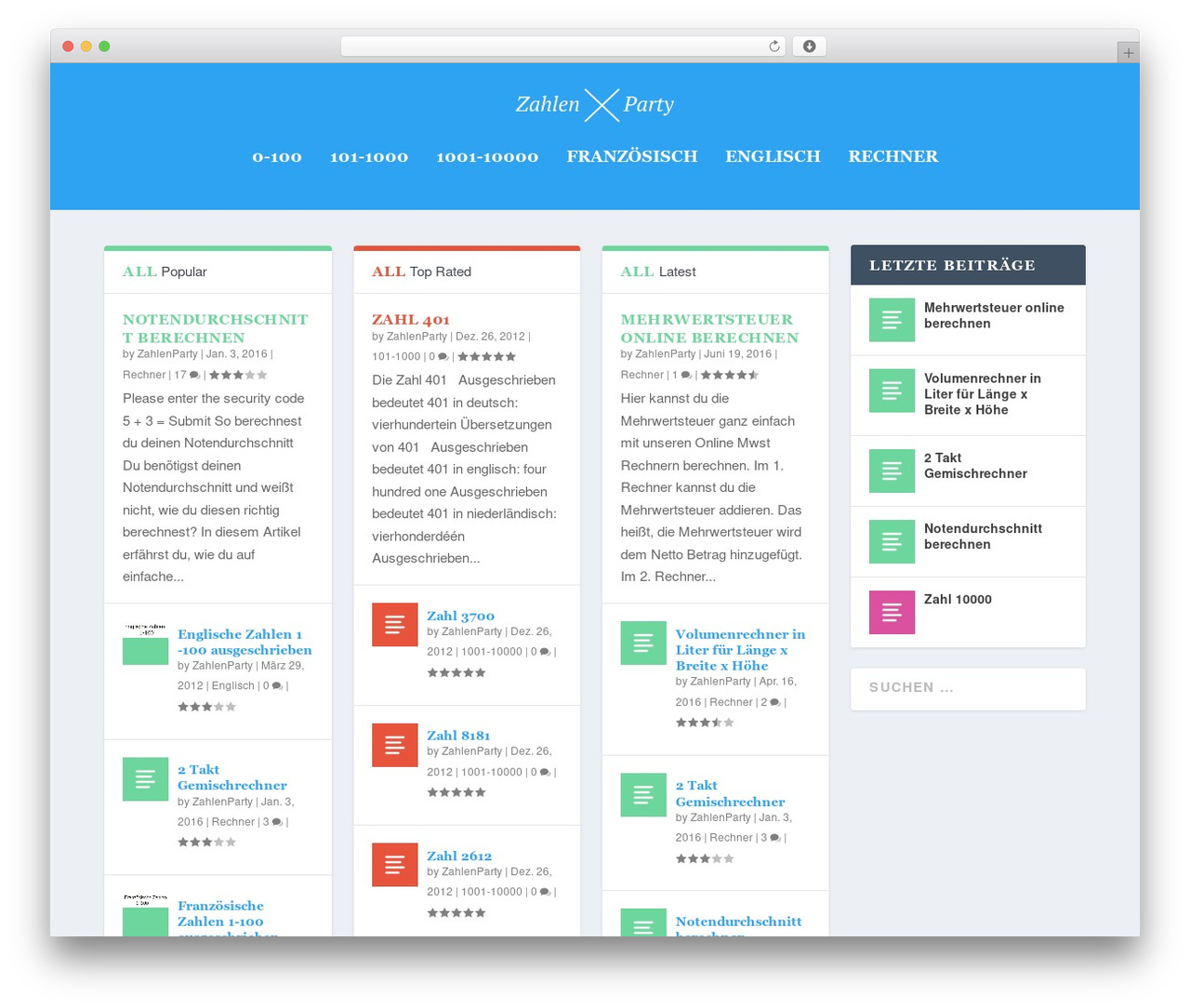 Extra WordPress theme - zahlenparty.de Extra WordPress theme - zahlenparty.de