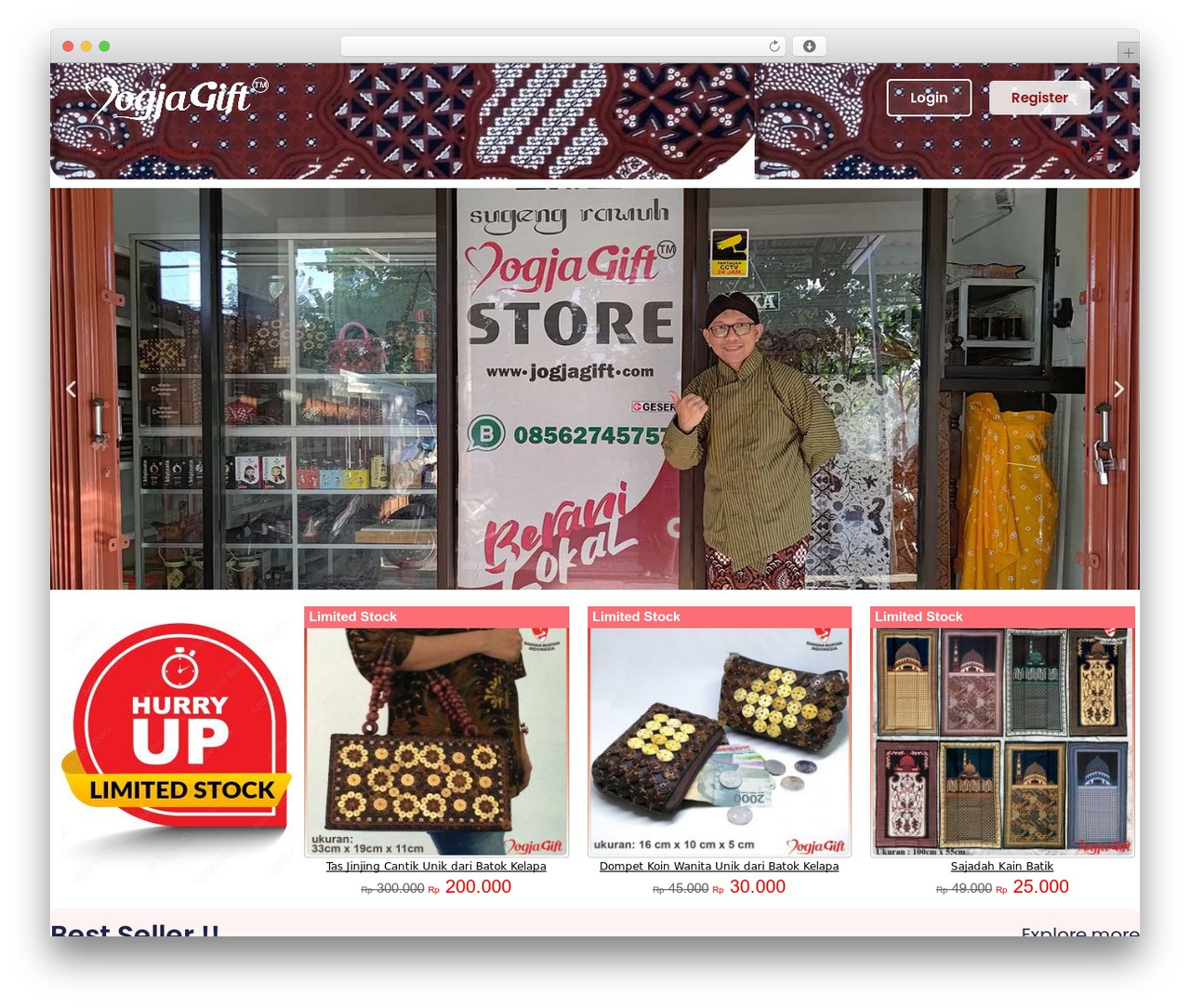 Hello Elementor WordPress theme - jogjagift.com
