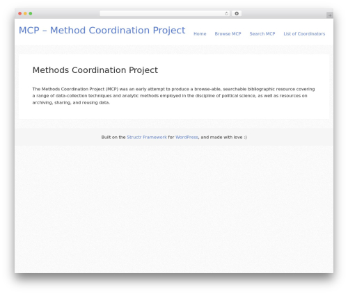 Structr free WordPress theme - methodscoordinationproject.org