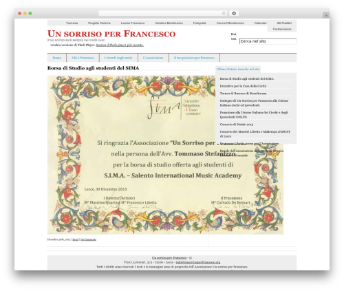 Visualization WordPress theme - unsorrisoperfrancesco.org