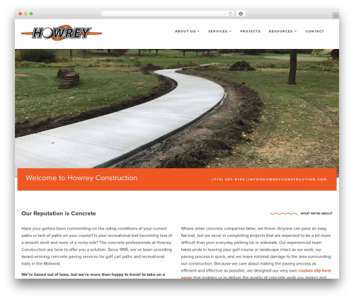 WordPress Elixir best WordPress theme - howreyconstruction.com
