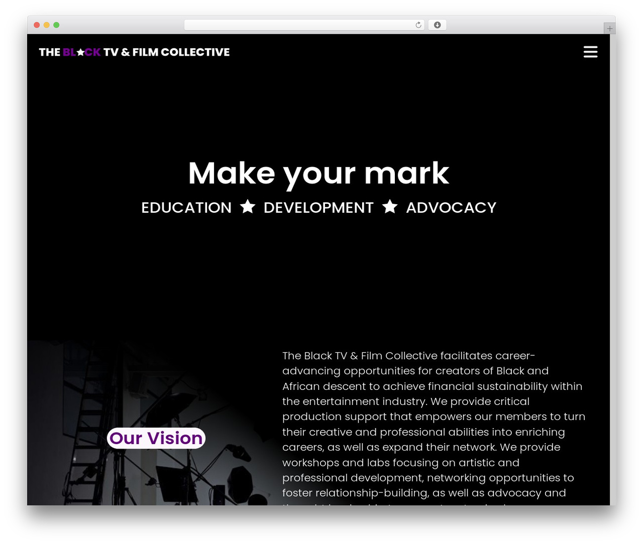 BTFC WordPress theme - blacktvfilmcollective.org