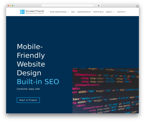 Divi company WordPress theme - screentrend.com