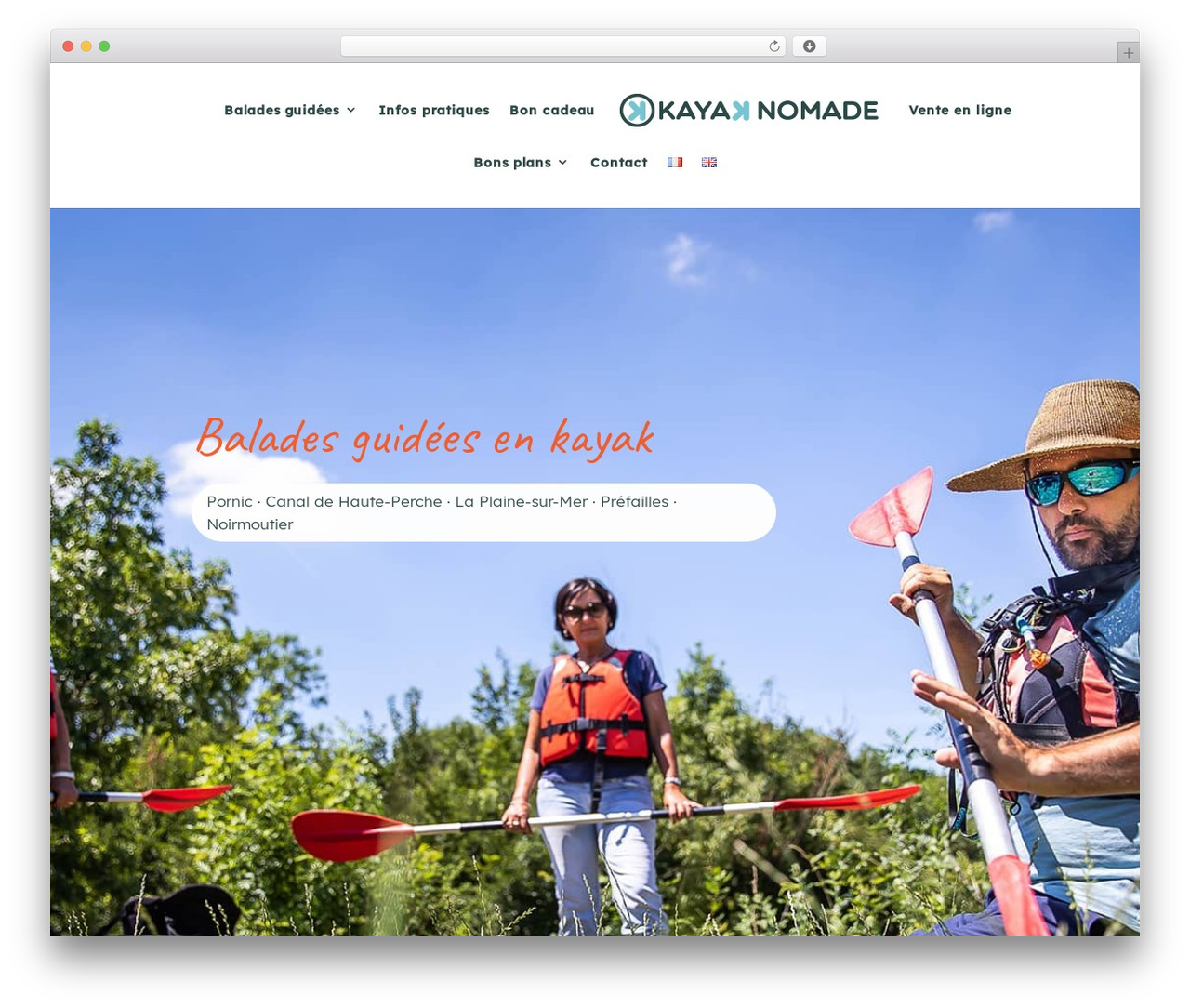 Divi premium WordPress theme - kayaknomade.fr