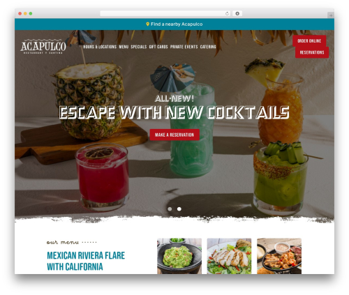 NS Core WordPress restaurant theme - www.acapulcorestaurants.com