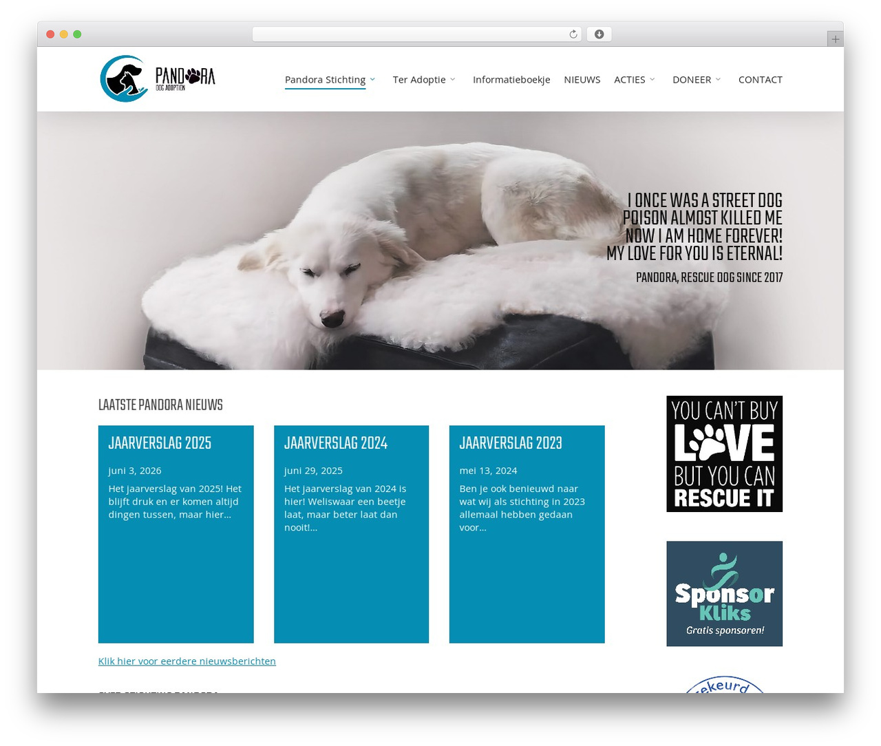 Theme WordPress Salient - pandorastichting.nl