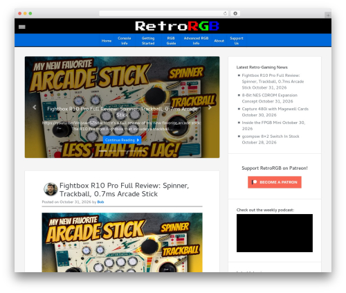 WordPress theme WP Bootstrap 4 - retrorgb.com