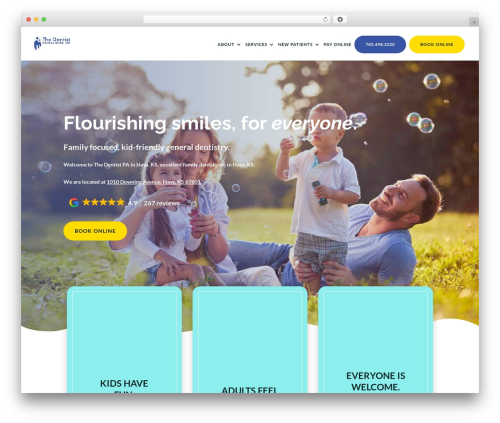 WordPress theme Divi - thedentistinhays.com