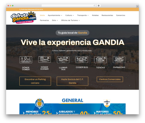 WordPress theme Divi - disfrutagandia.com WordPress theme Divi - disfrutagandia.com