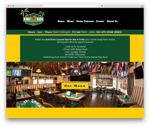 Divi restro menu WordPress plugin - endzonesportsgrille.com