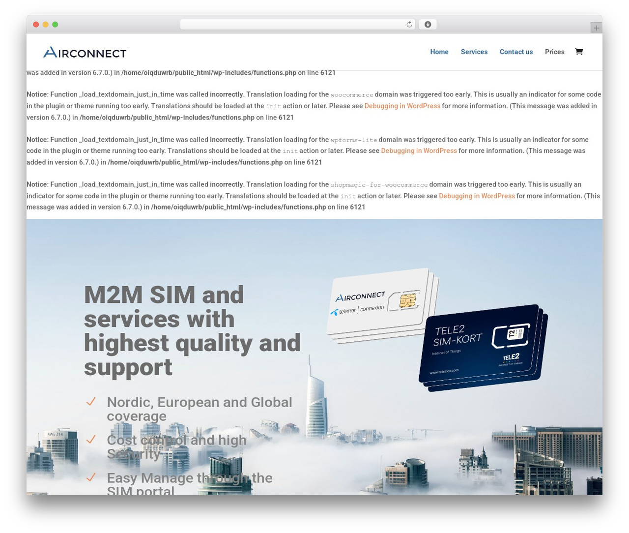 Airconnect WordPress theme - airconnect.se