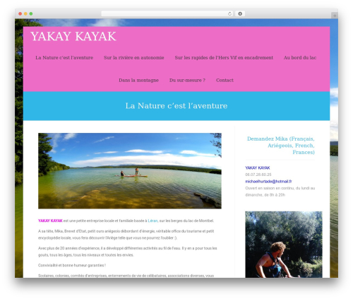 Asteria Lite WordPress theme - canoe-kayak-ariege.fr