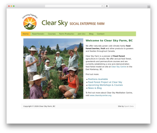 Catalyst best WordPress theme - clearskyfarm.org
