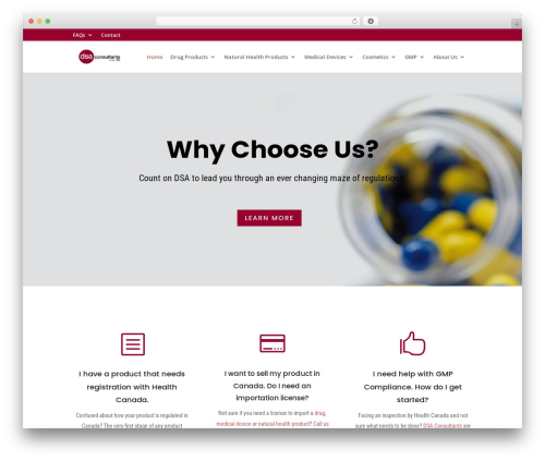 Divi theme WordPress - dsaconsultants.com