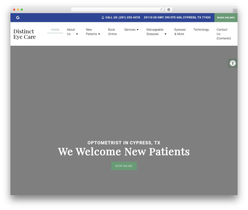Theme WordPress Parent Theme - distincteyecare.com
