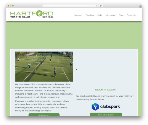 Themify Ultra theme WordPress - hartfordtennisclub.co.uk