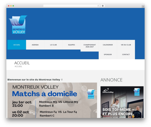 cherry WordPress website theme - montreuxvolley.ch