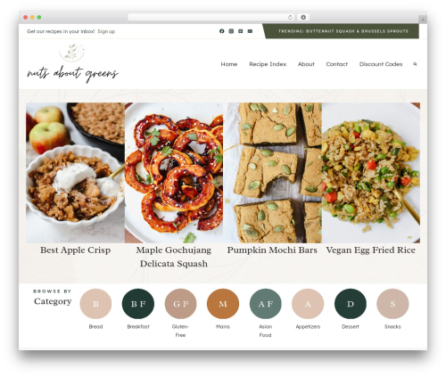 Kadence WordPress blog theme - nutsaboutgreens.com