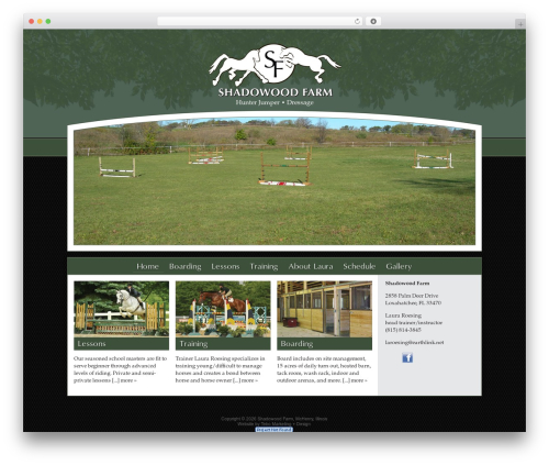 Shadowood Theme best WordPress theme - shadowoodfarmhorses.com