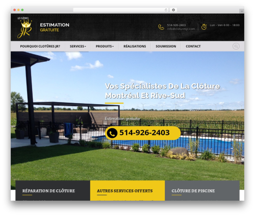 WordPress theme Reactif Theme Bootstrap 3 - cloturejr.com