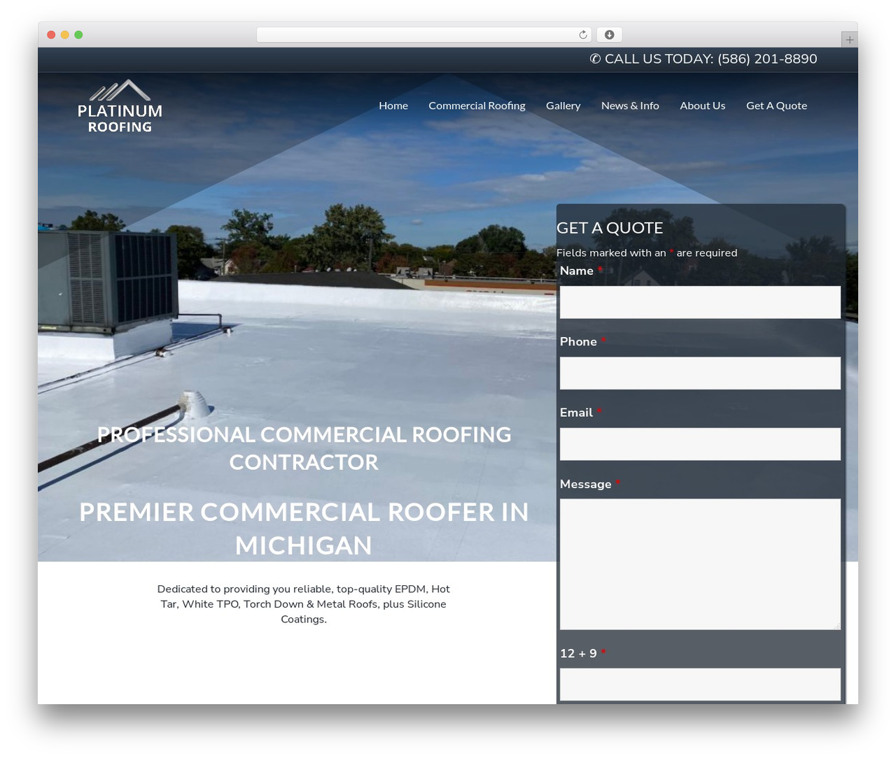 Beaver Builder Theme theme WordPress - platinumroofingmi.com